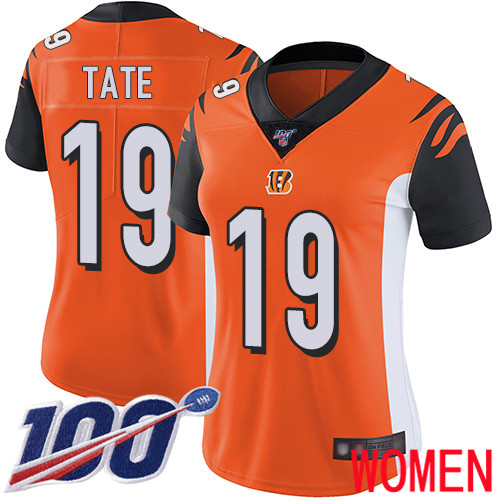 Cincinnati Bengals Limited Orange Women Auden Tate Alternate Jersey NFL Footballl #19 100th Season Vapor Untouchable